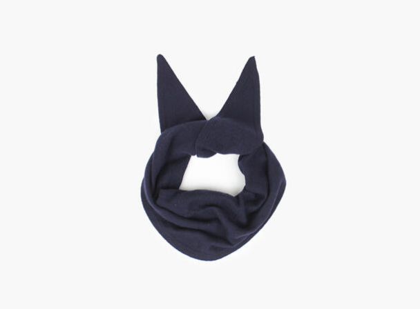 Lara Soild Wool Cashmere Triangle - Sort - Image 1