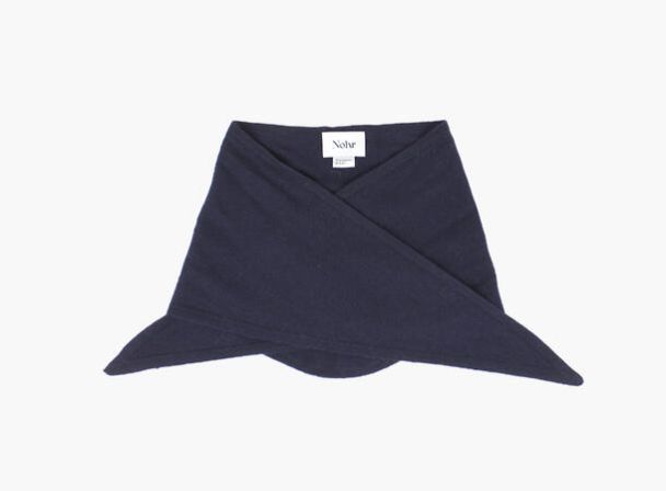 Lara Soild Wool Cashmere Triangle - Sort - Image 2