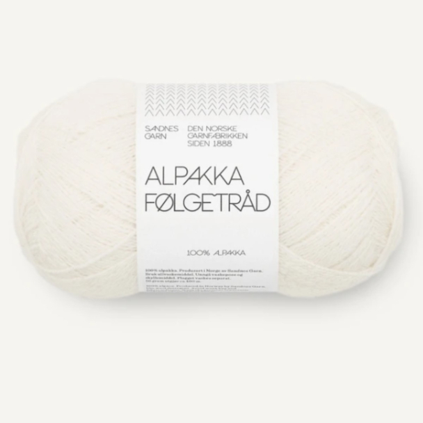 Alpakka Følgetråd - 1002 - White