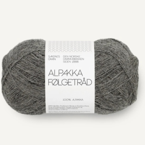 Alpakka Følgetråd - 1053 - Dark Grey Melange