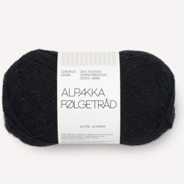 Alpakka Følgetråd - 1099 - Black