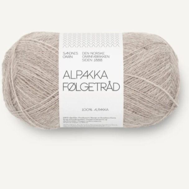 Alpakka Følgetråd - 2650 - Lys Beigemelert