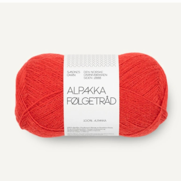 Alpakka Følgetråd - 4018 - Scarlet Red