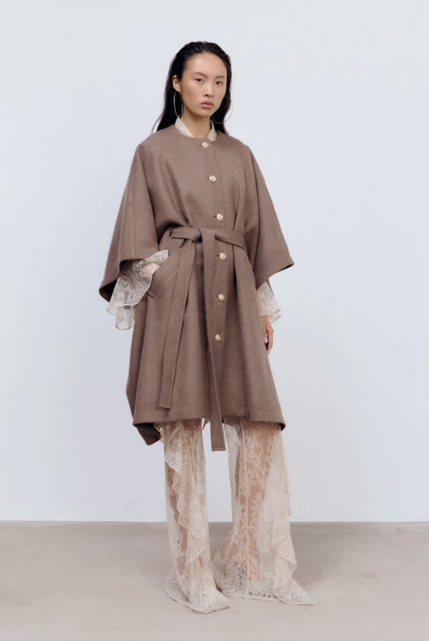 Hannah Cape Coat - Light Brown  - Image 1