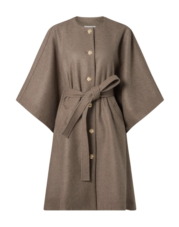 Hannah Cape Coat - Light Brown  - Image 2