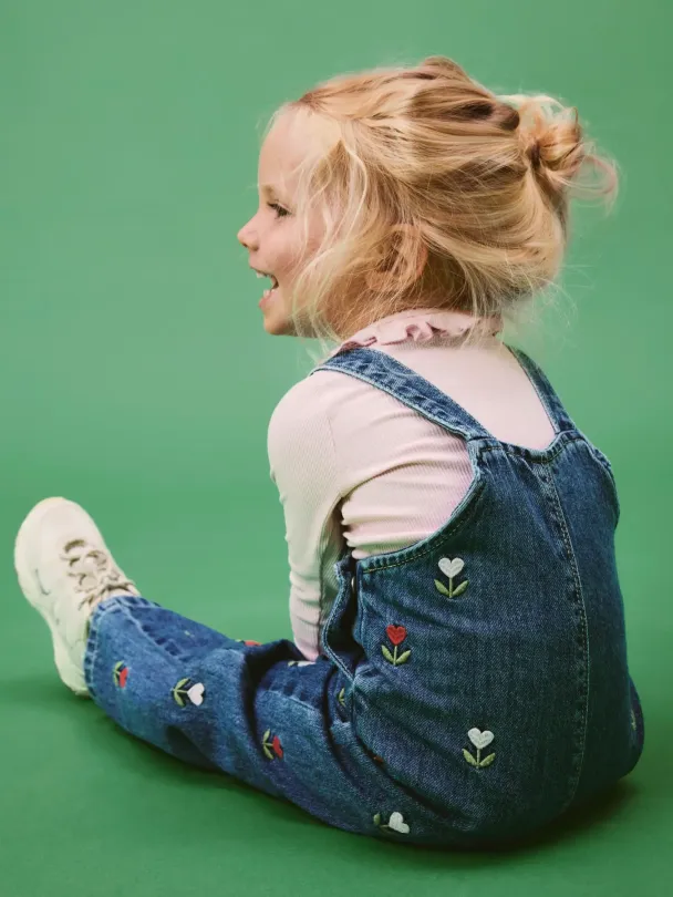NMFmalo Denim Overall m/blomster - Image 2
