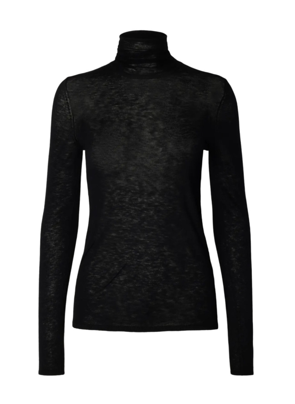 Wendy Wool Knit Roll Neck - Black