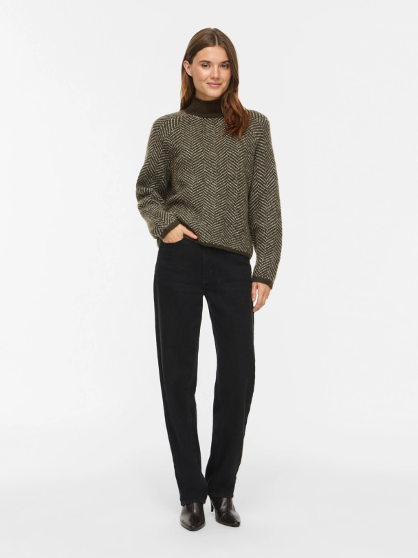 VILORY HIGH NECK L/S KNIT TOP - NOOS - Image 4