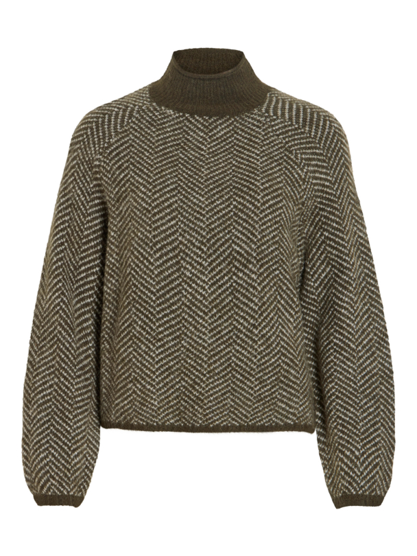 VILORY HIGH NECK L/S KNIT TOP - NOOS - Image 1
