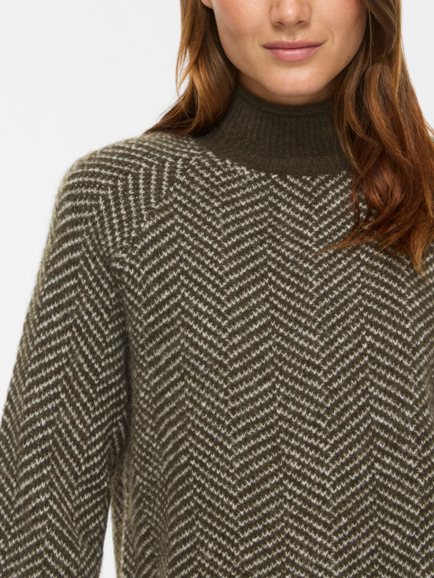 VILORY HIGH NECK L/S KNIT TOP - NOOS - Image 3