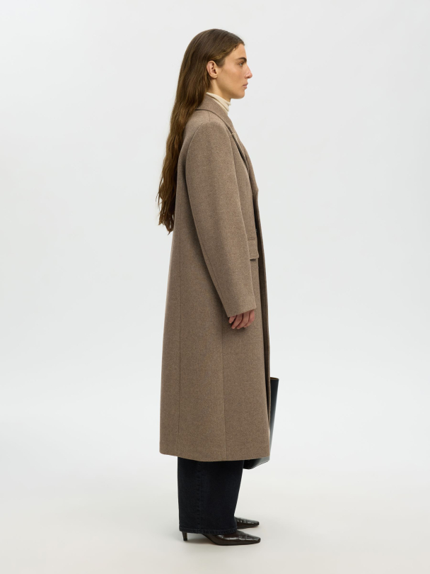 Heritage Wool Blend Coat - Chocolate Chip  - Image 2