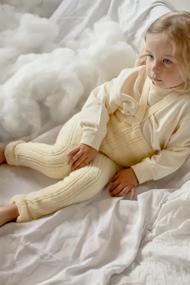 Granny Teddy Footless Tights - Lemon Icing - Image 2