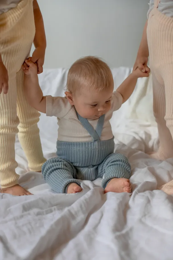 Hippy Footless Tights - Misty Blue - Image 2