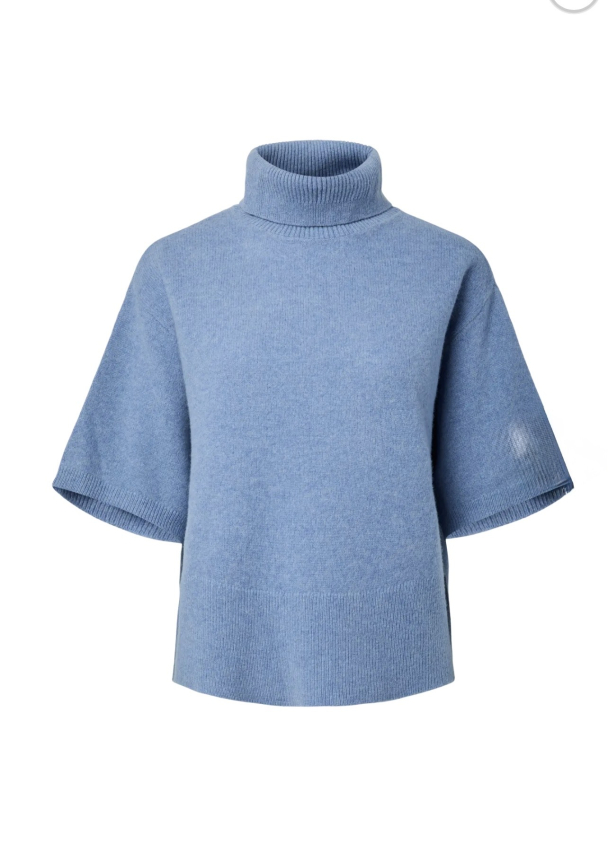 Emila 2/4 Wool Knit Pullover - Windward Blue  - Image 2