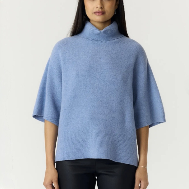 Emila 2/4 Wool Knit Pullover - Windward Blue  - Image 1