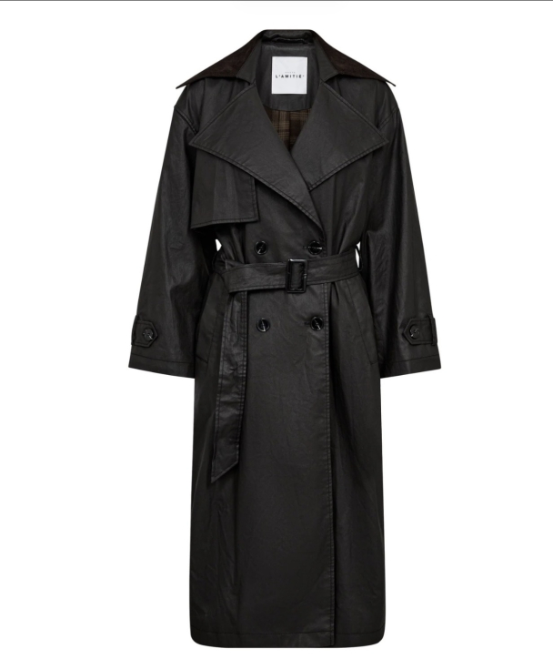 Oily Tech Trench - Black - Image 2