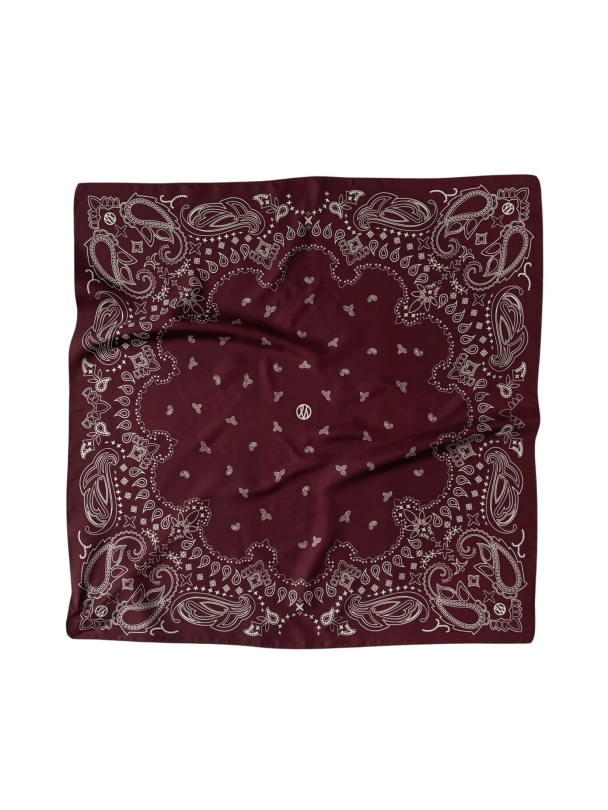Paisley Scarf - Wine Red 65cm