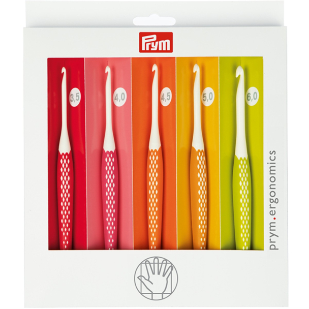 Prym Ergonomics Sett Heklenål 5stk – 3,5-6,0