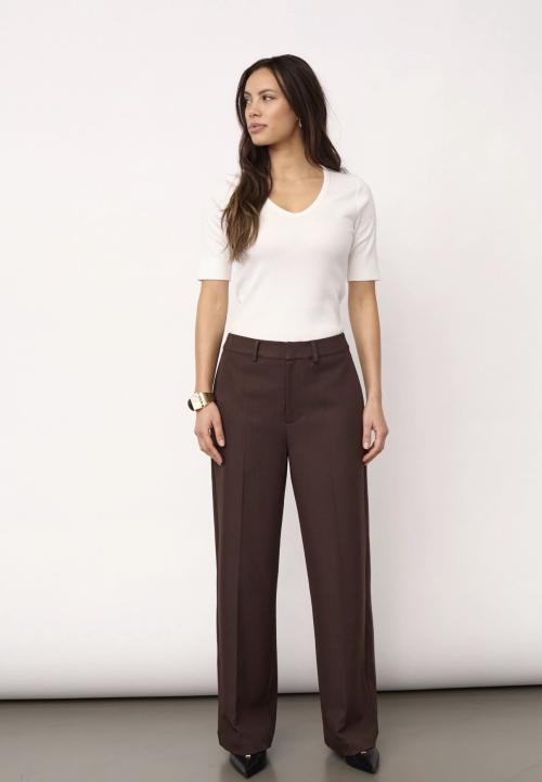 LunaCC Wide Pant Dark Brown – Co’Couture