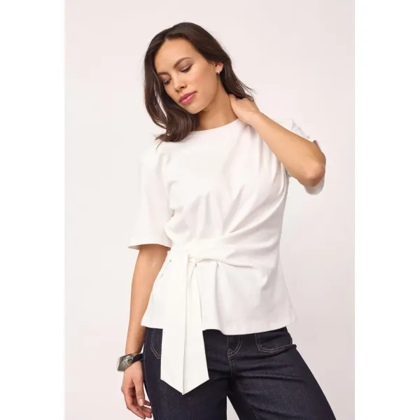 OrianeCC Pleat Tie Tee – Co’Couture