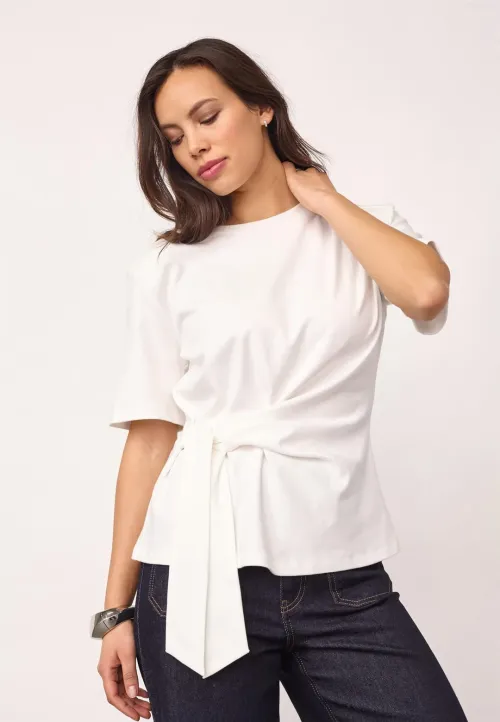 OrianeCC Pleat Tie Tee – Co’Couture