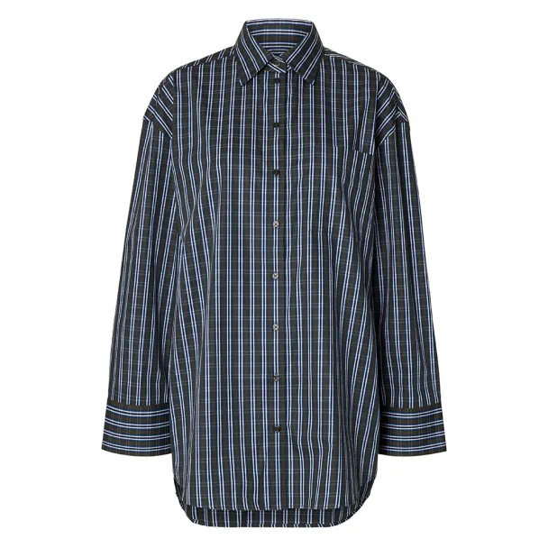 Eden Oversized Pocket Shirt - Peat/Checks  - Image 2