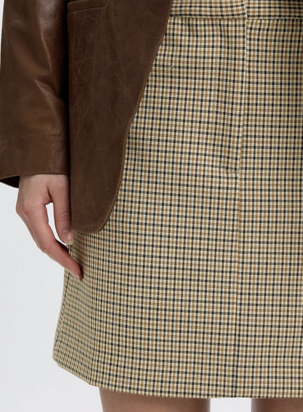 Elara Mini Skirt - Monks Robe/Checks  - Image 2