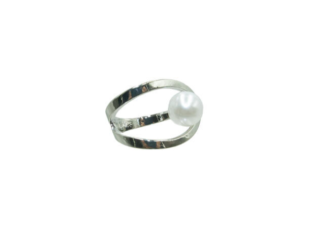 Skjerf Ring m/perle Sølv - Image 2