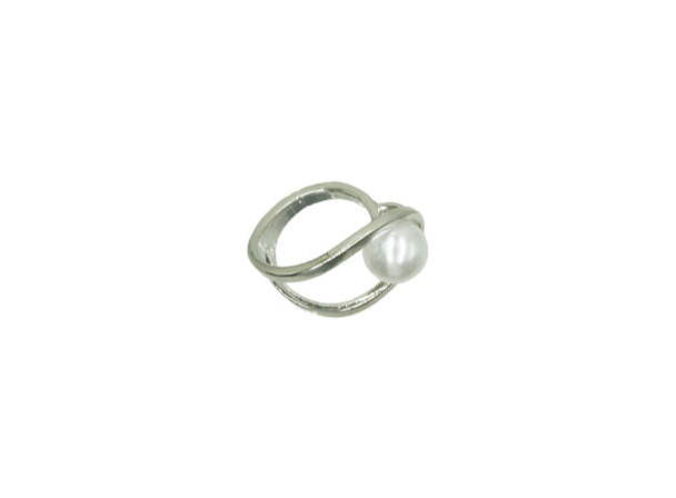 Skjerf Ring m/perle Sølv - Image 1