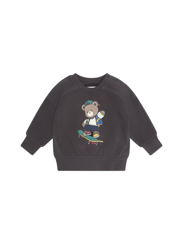 Skater Hux Sweatshirt - Soft Black - Image 1