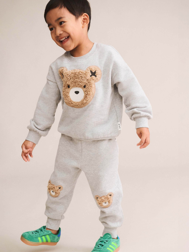 Furry Huxbear Sweatshirt - Grey Marle - Image 4