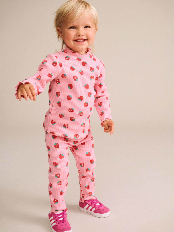 Strawberry Rib Genser - Strawberry Print - Image 4