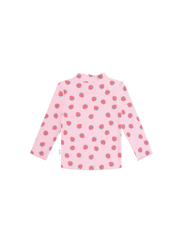 Strawberry Rib Genser - Strawberry Print - Image 2