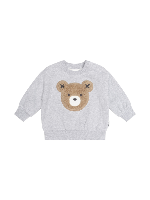 Furry Huxbear Sweatshirt - Grey Marle - Image 1