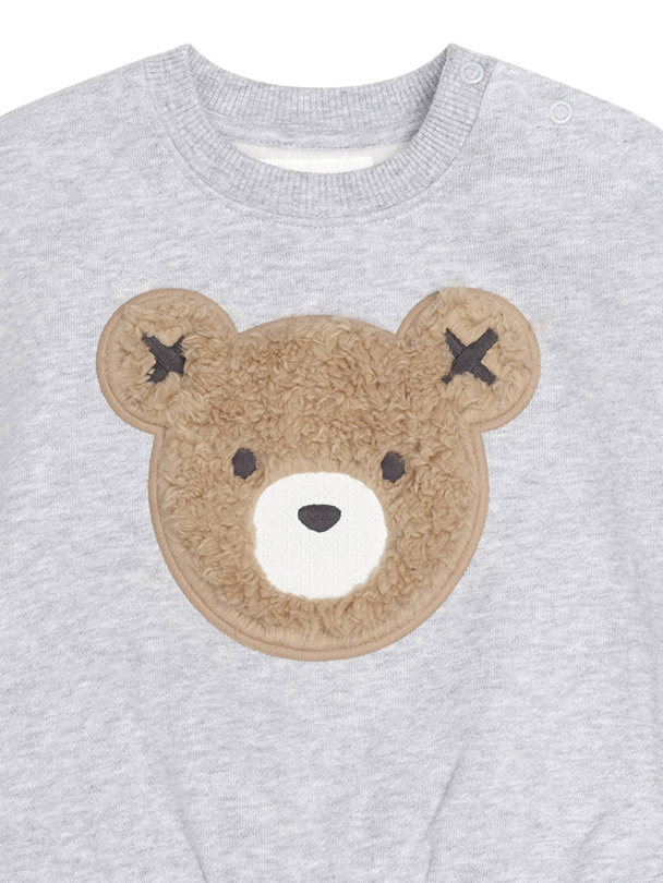 Furry Huxbear Sweatshirt - Grey Marle - Image 3