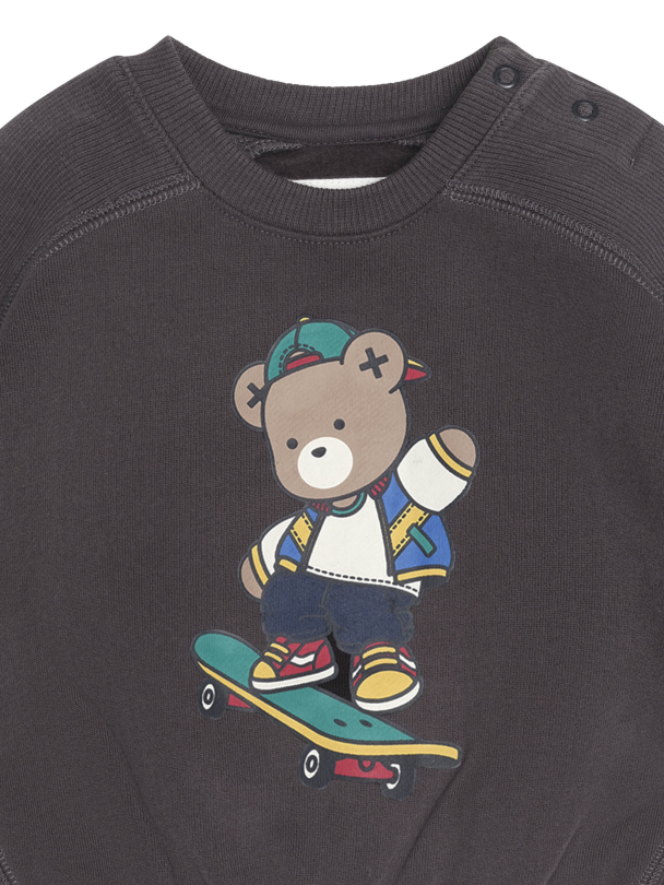 Skater Hux Sweatshirt - Soft Black - Image 3
