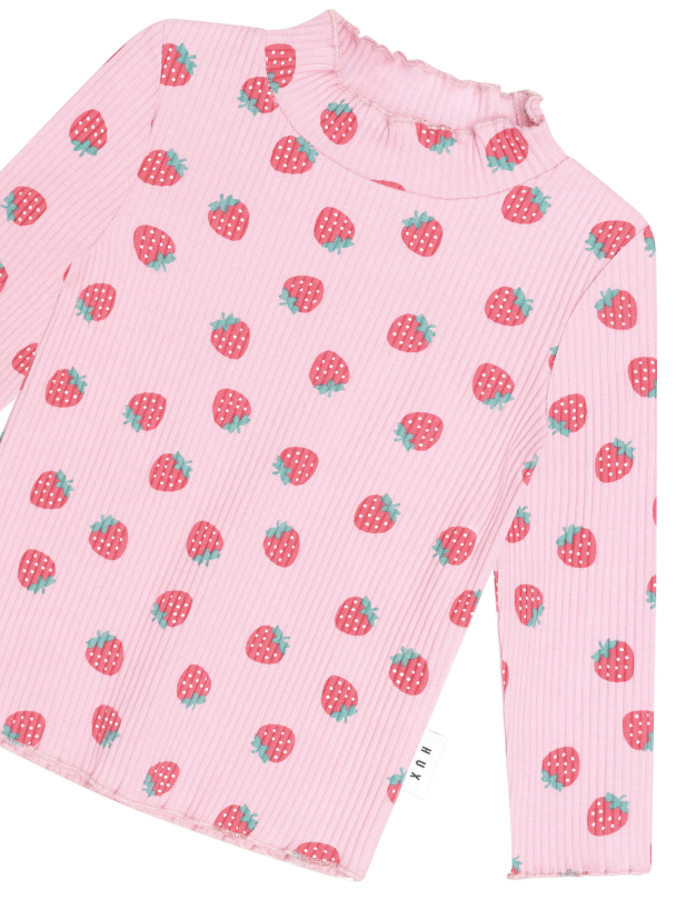 Strawberry Rib Genser - Strawberry Print - Image 3