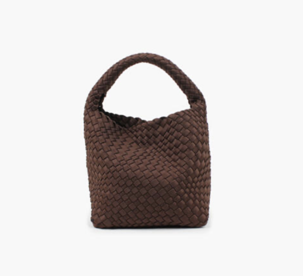 Annabel Neoprene Bucket Bag Small - Mørk Brun  - Image 1