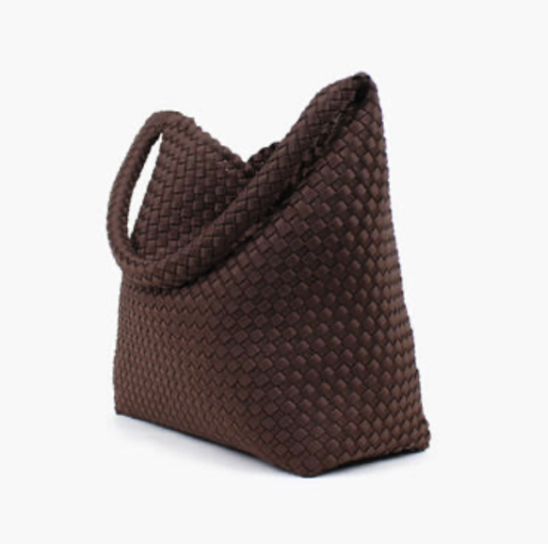 Annabel Neoprene Bucket Bag Large - Mørk Brun  - Image 3