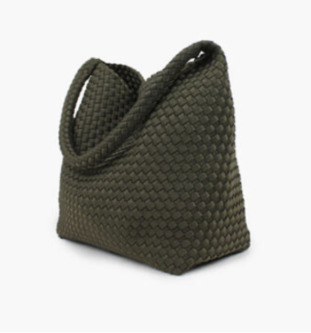 Annabel Neoprene Bucket Bag Large - Mørk Olivengrønn - Image 3