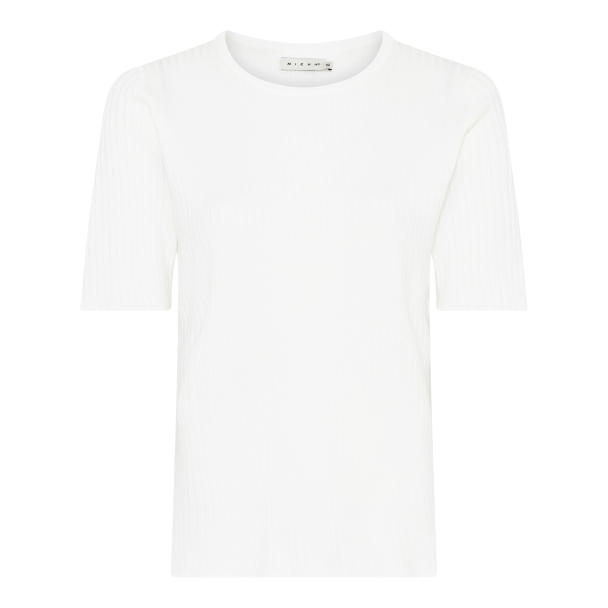 Topp Rib Rund Hals Offwhite 179-125