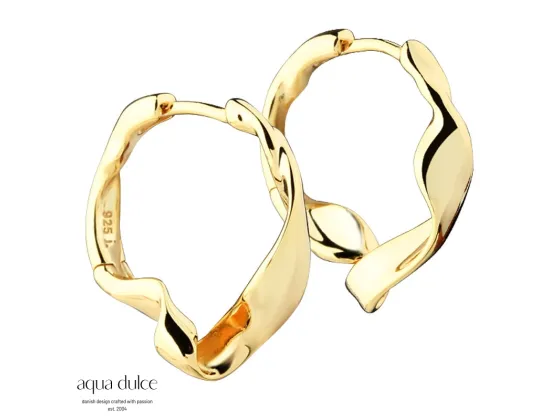 &Oslash;reringer - Liora Simple 22mm (Forgylt)