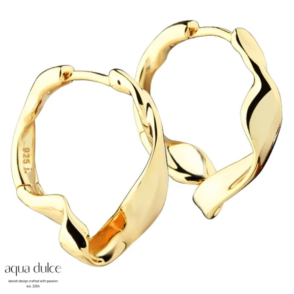 &Oslash;reringer - Liora Simple 22mm (Forgylt)