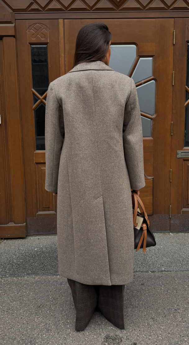 Heritage Wool Blend Coat - Chocolate Chip  - Image 5