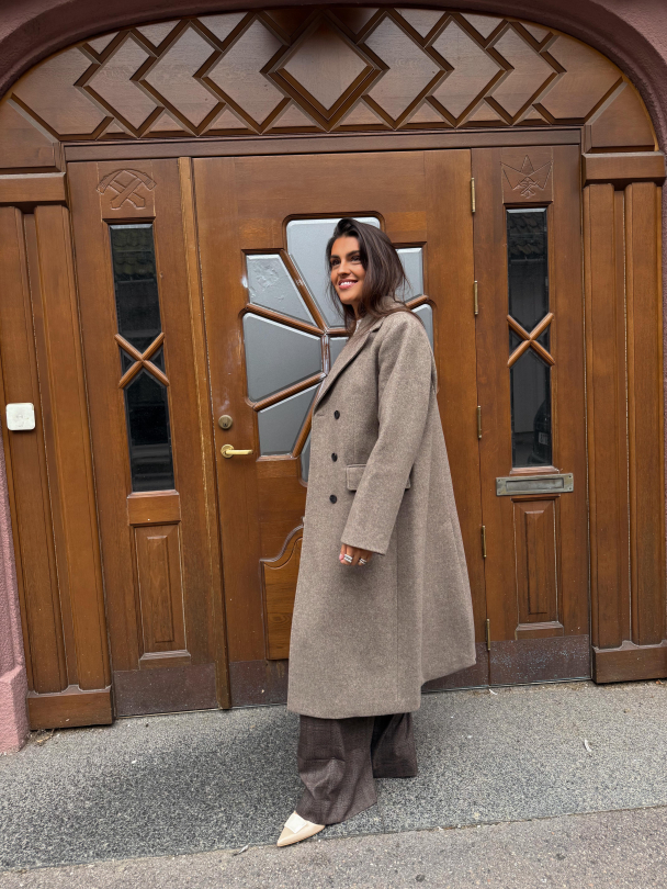 Heritage Wool Blend Coat - Chocolate Chip  - Image 6