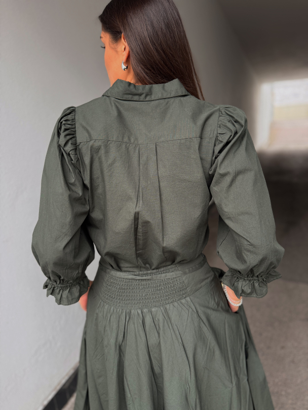 Amy Blouse - Moss Green - Image 2