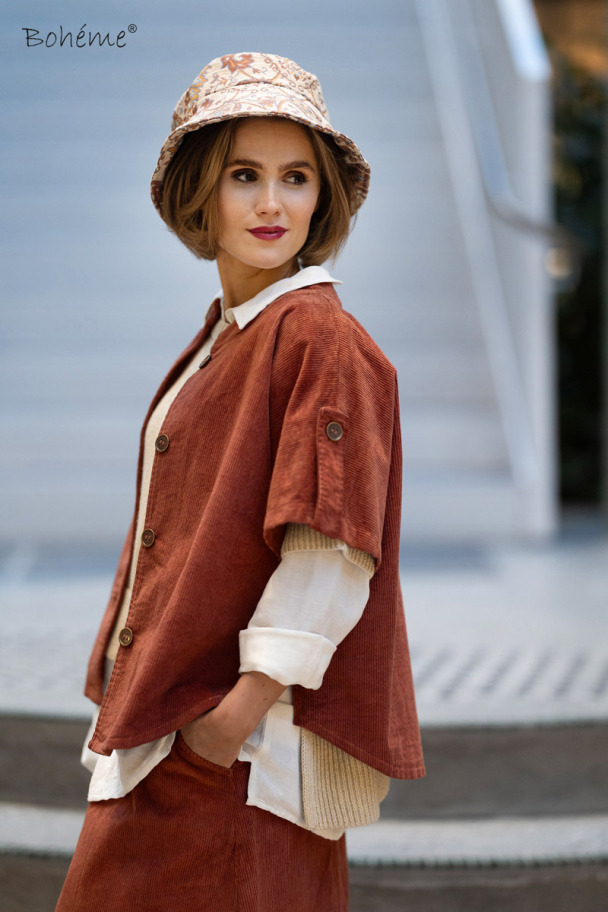 BOHÉME  Vest kordfløyel B13310 - Image 5