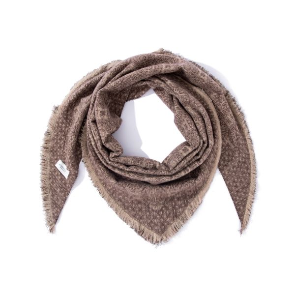 Tibet Rag Scarf Brown