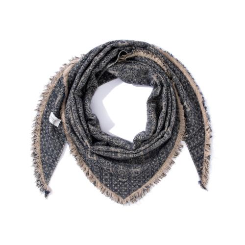 Tibet Rag Scarf Navy