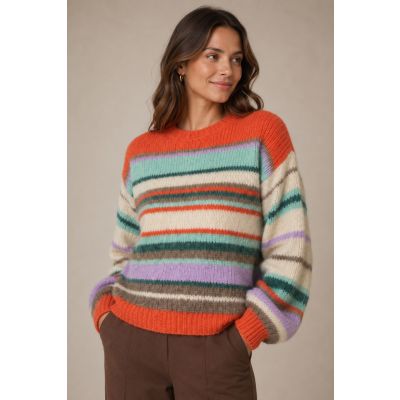 Moondust stripet genser
